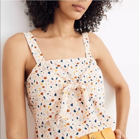 Madewell Tops - Madewell Tie-Front Cami Tank Top in Terrazzo Confetti